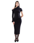 AMAYA asymmetric cotton jersey dress
