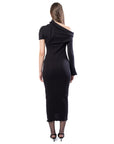 AMAYA asymmetric cotton jersey dress