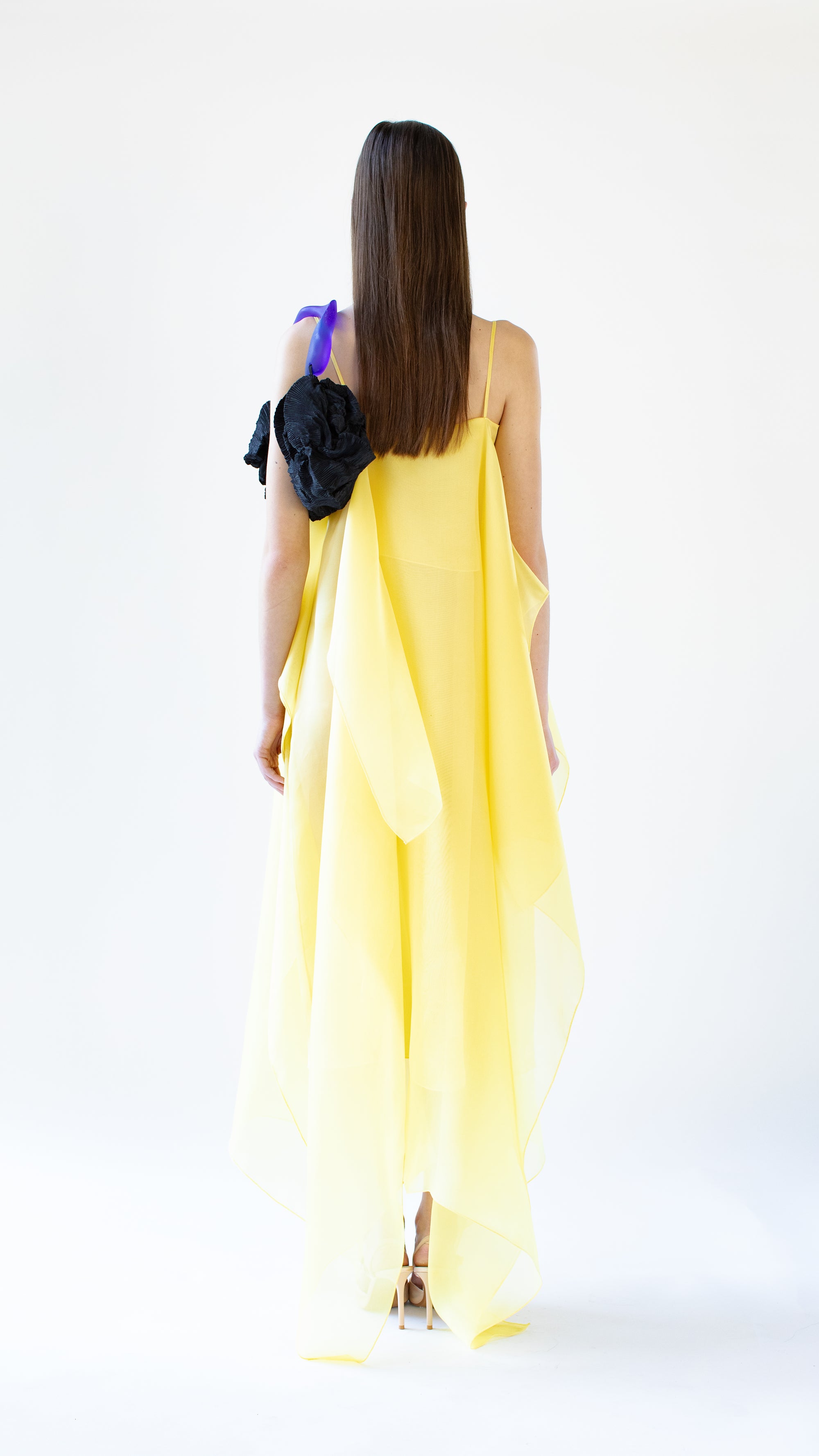 AURELIA  pure silk organza  draped dress