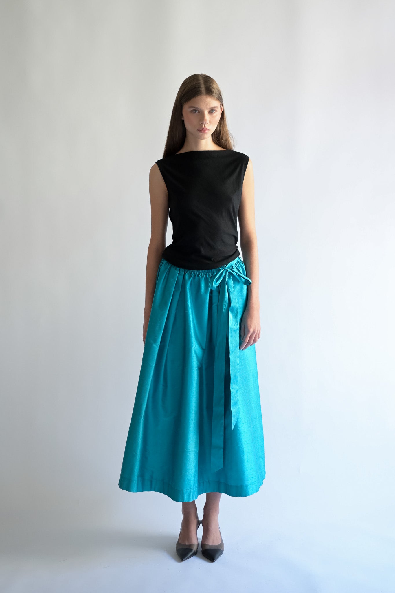 CATHRINE pure silk taffeta skirt