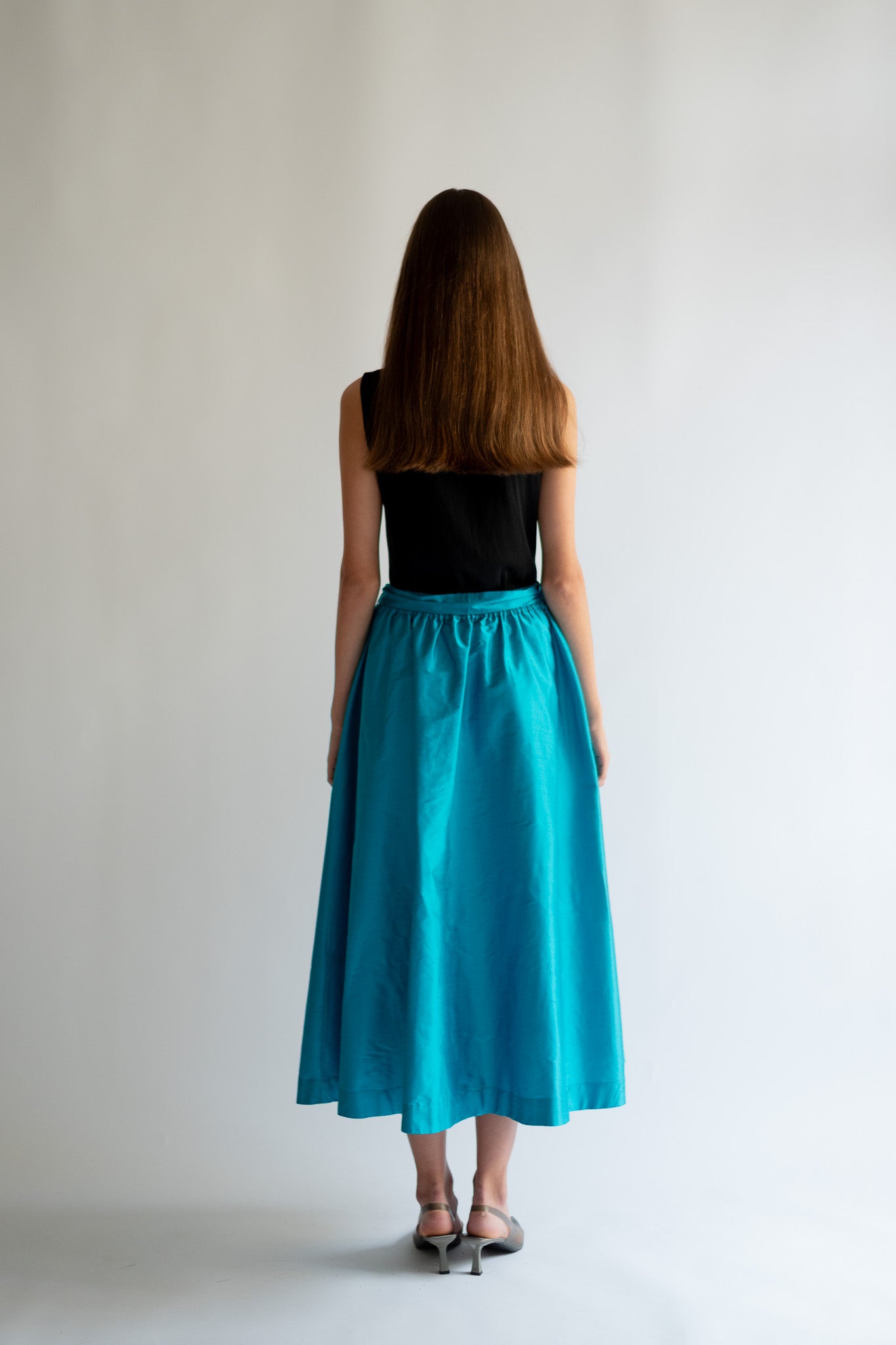 CATHRINE pure silk taffeta skirt