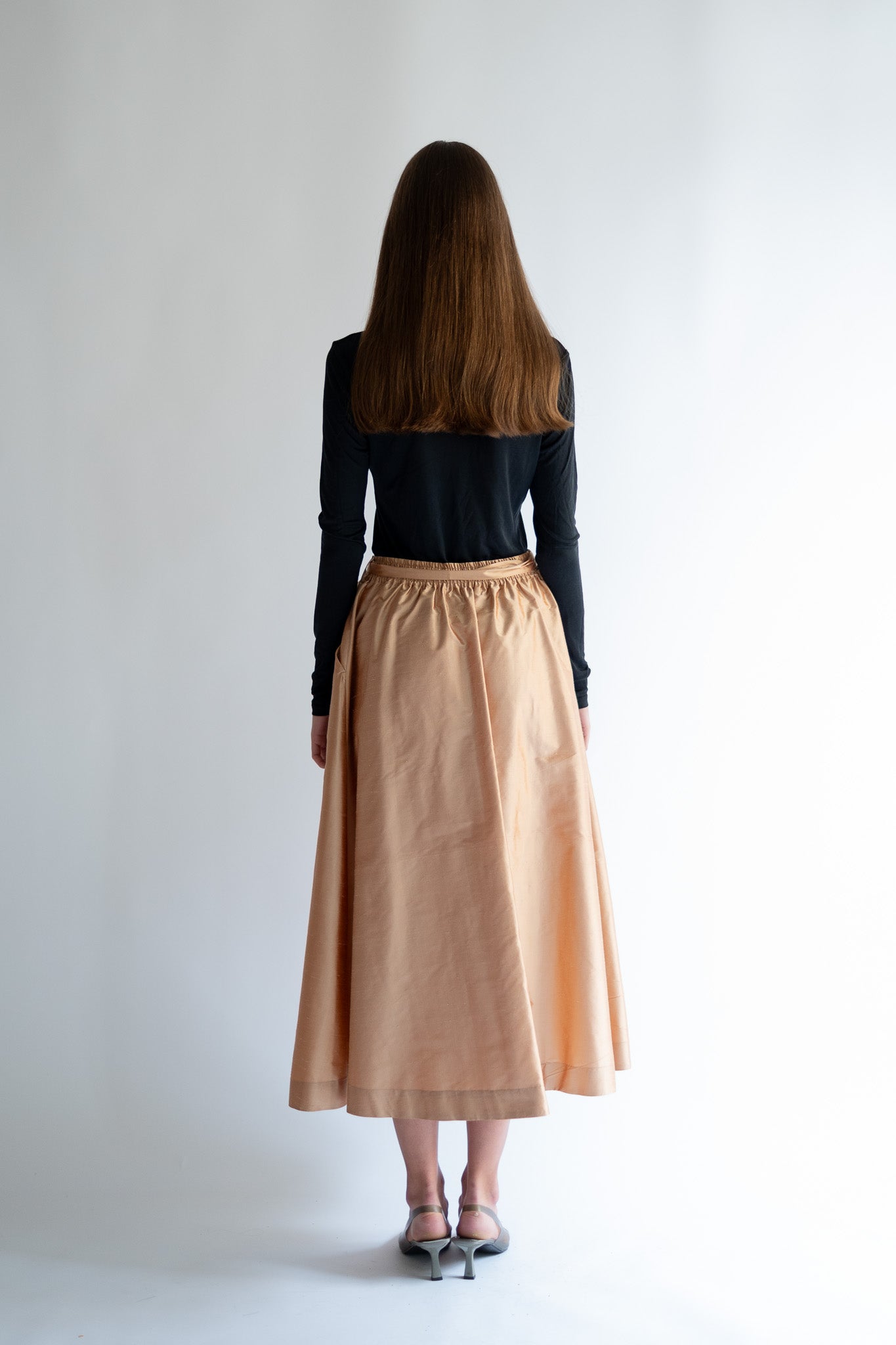 CATHRINE pure silk taffeta skirt