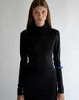 NOLA pure silk jersey turtleneck top