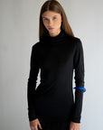 NOLA pure silk jersey turtleneck top