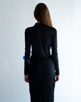 NOLA pure silk jersey turtleneck top