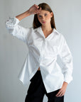 KARIN gathered long sleeve shirt