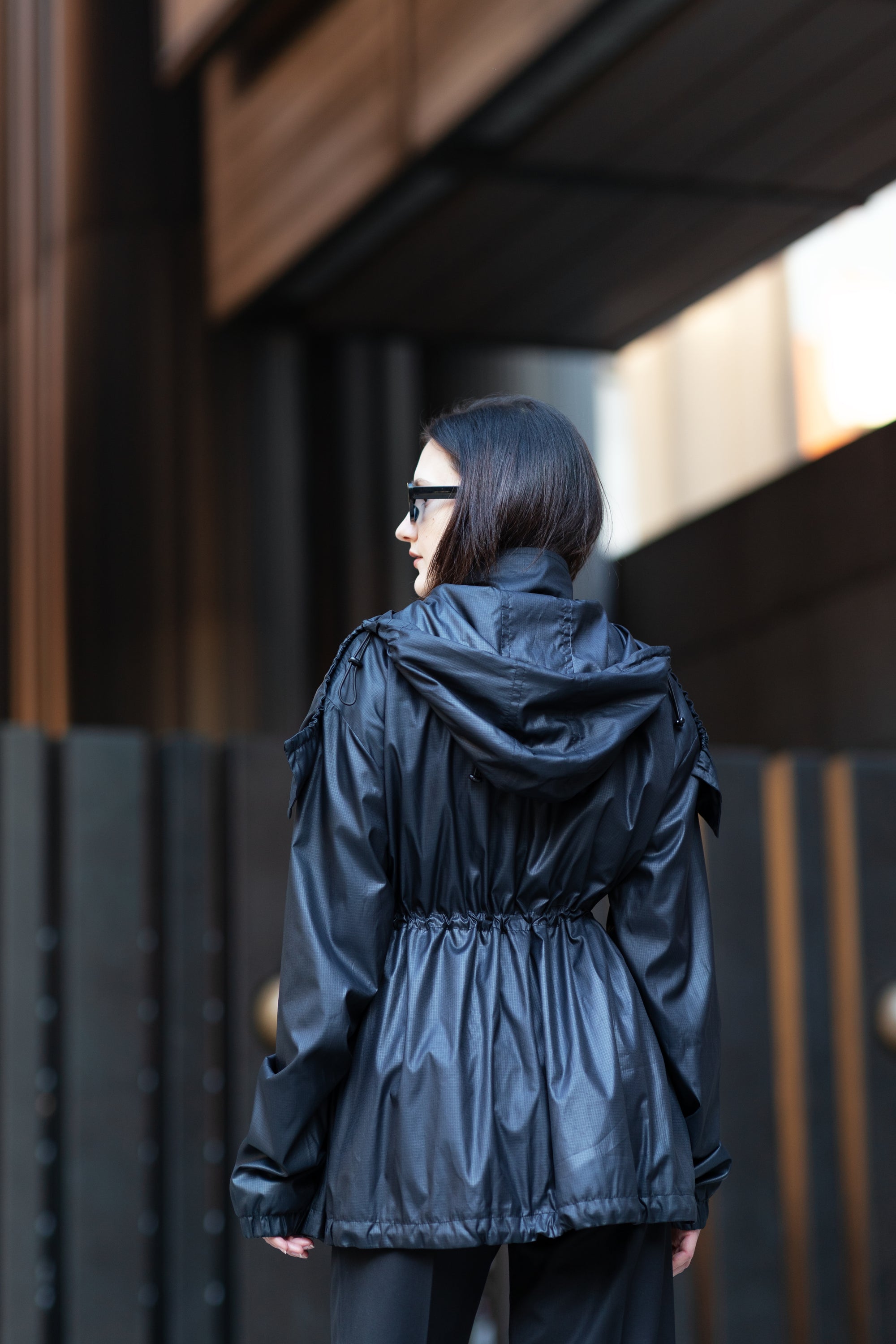 DIANA - BLACK HOODED JACKET
