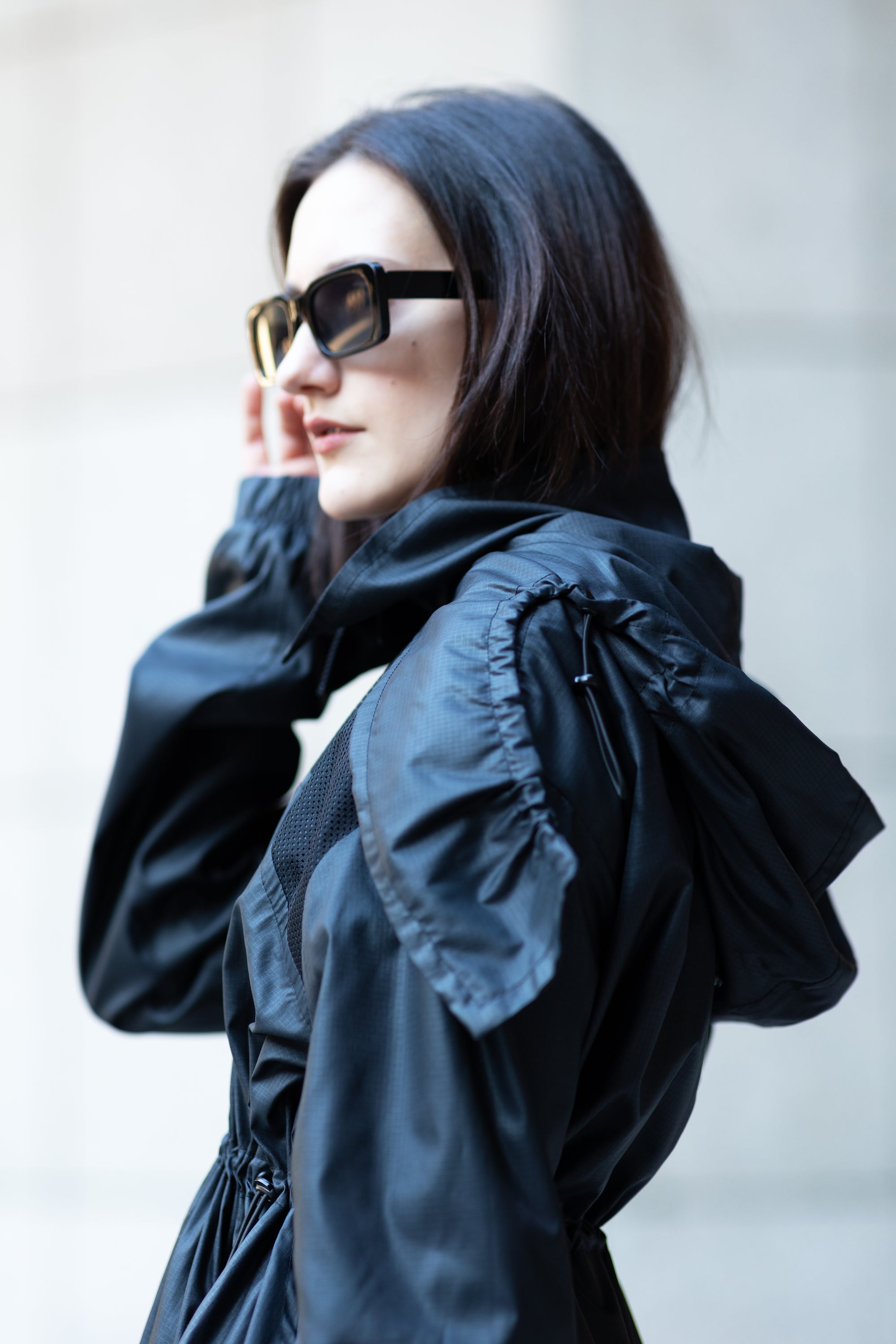 DIANA - BLACK HOODED JACKET