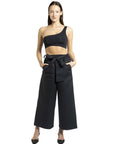 BLACK JAPANESE STYLE COTTON TROUSERS