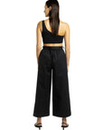 BLACK JAPANESE STYLE COTTON TROUSERS