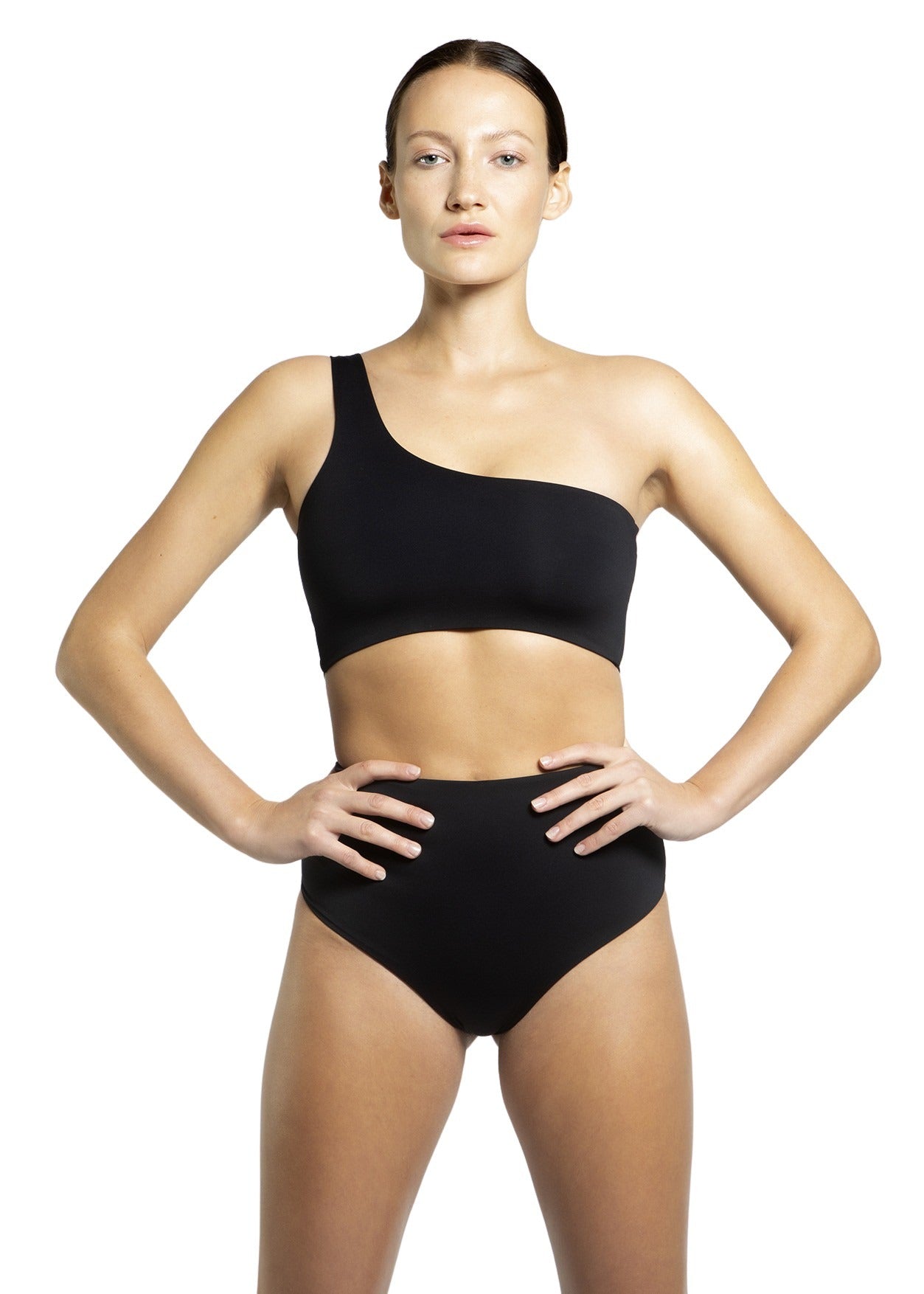 Sustainable One Shoulder High Waist Bikini  "OLA"