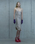 ASYMMETRIC SEQUIN DRESS "AGATHA"