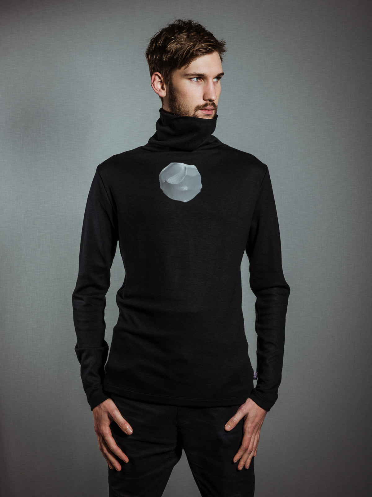 MERINO TURTLENECK - GREY ELEMENT
