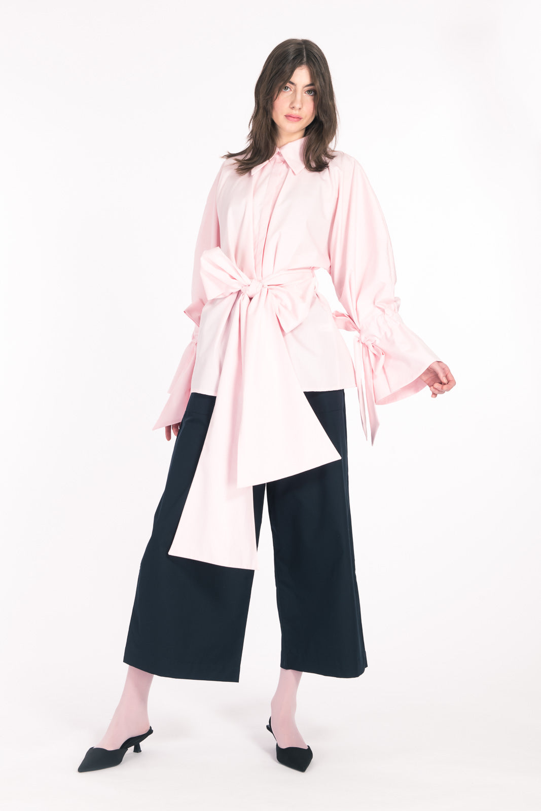 PINK SHIRT WITH RIBBONS