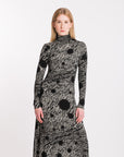 BLACK&WHITE COSMIC PLANET DRESS