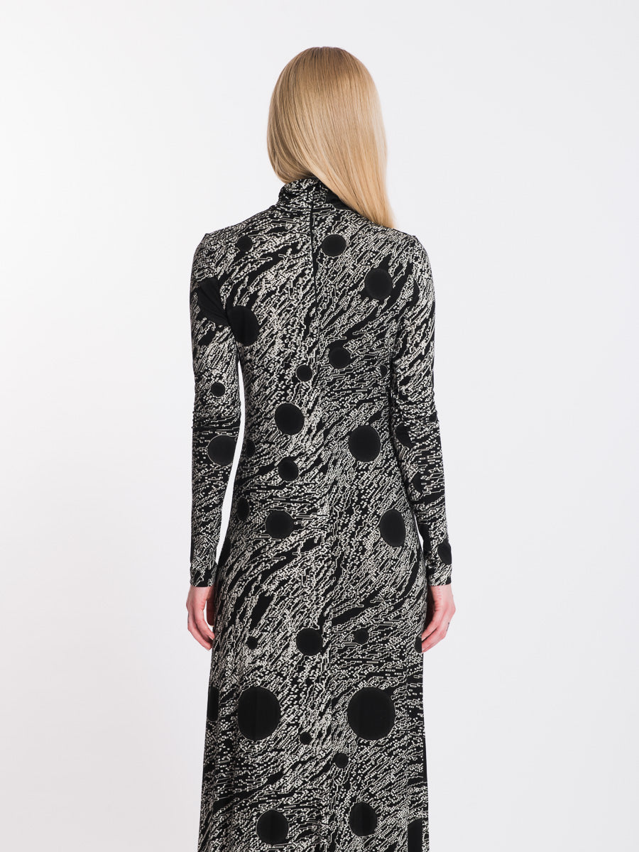 BLACK&WHITE COSMIC PLANET DRESS