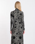BLACK&WHITE COSMIC PLANET DRESS