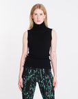 PRODUCT PICTURE OF A SLEVELESS TURTLENECK TOP