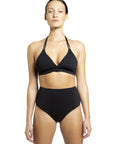 Sustainable high waist black bikini "Seige"
