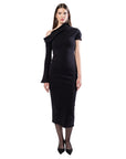 AMAYA asymmetric cotton jersey dress