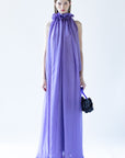 CHLOE ruffled silk chiffon gown with satin lining