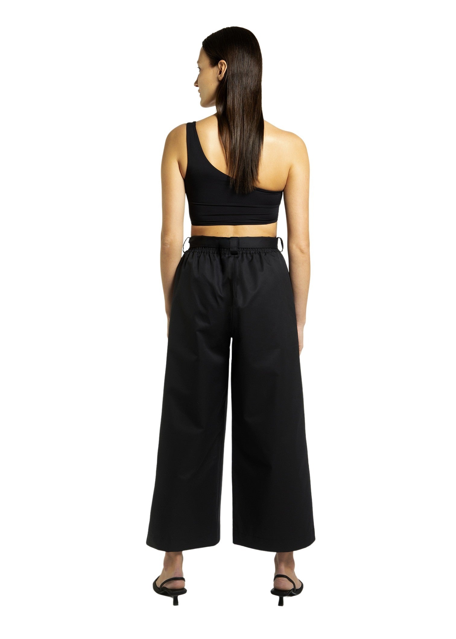 BLACK JAPANESE STYLE COTTON TROUSERS