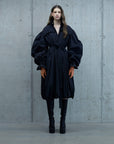 "HARRIET" BELTED PUFF SLEEVES COAT OR DRESS