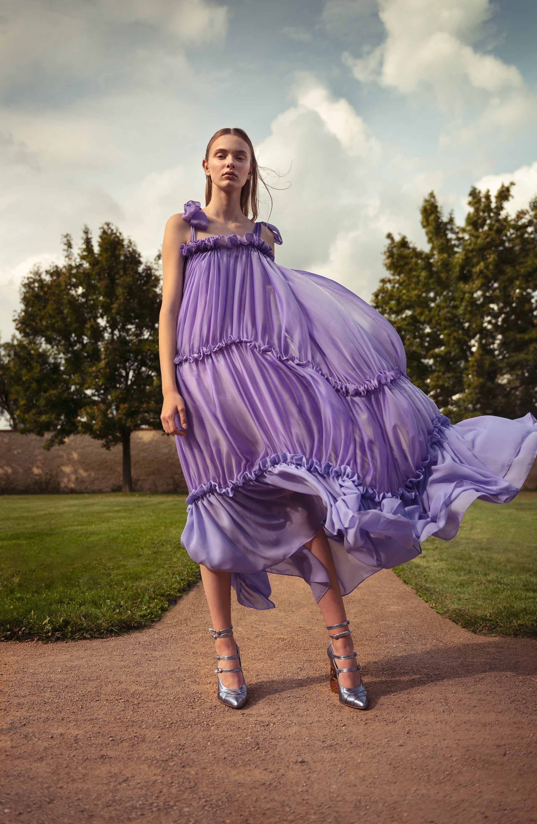 AIKA SILK CHIFFON DRESS – NANICHE