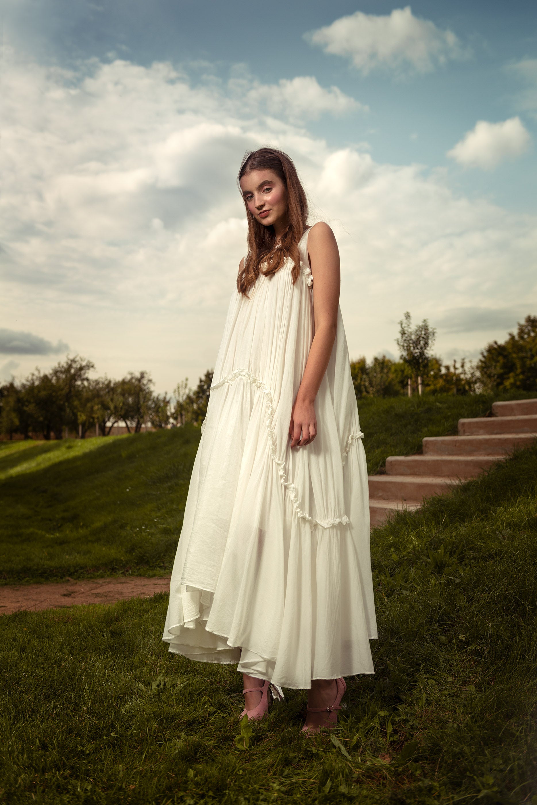 KIYO SILK COTTON VOILE DRESS – NANICHE