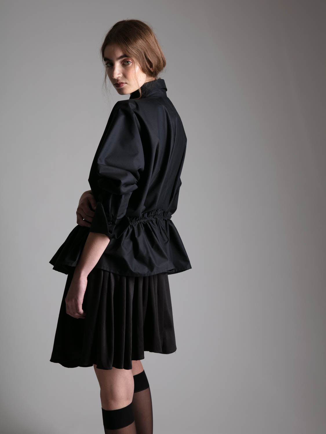 &quot;KARA&quot; LONG SLEEVED SHIRT WITH RUFFLE